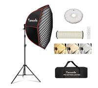 Kit Illuminazione Professionale Softbox Ottagonale 95cm - Luce LED Video 110W Dimmabile CRI 97, con Cavalletto, Diffusore & Griglia, Telecomando per Ritratto, Video, YouTube, TikTok Qualità Studio