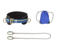 Kit Imbracatura di Sicurezza Anticaduta - Sistema di Ritenzione - Kit di Trattenuta per Sicurezza sul Lavoro e Arrampicata - Imbracatura Arrampicata - Kit Ferrata (Modello Expert)