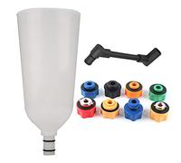 Kit Imbuto di Riempimento Olio 10 Pezzi, Set di Riempimento Adattatore per Imbuto Olio Motore Più Tubo di Prolunga Offset Girevole per Auto Furgone