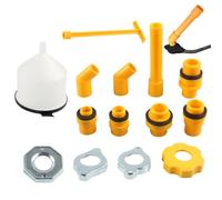 Kit imbuto liquido di raffreddamento - Kit imbuto di spurgo radiatore 15 pezzi | Kit imbuto di riempimento liquido di raffreddamento senza scarico con interruttore a V