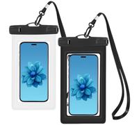 Kit Impermeabile con Borsa Impermeabile Sacca Impermeabile Marsupio e Custodia Impermeabile Smartphone per Sport Pesca Vela Escursione, Proteggere Il Tuo Cellulare, Portafoglio (bianco e nero)