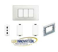 KIT IMPIANTO ELETTRICO BTICINO MATIX PRESE,INTERRUTTORI,PULSANTI,SUPPORTO,PLACCA
