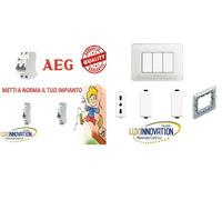 kit impianto elettrico completo prese interruttori placche matix salvavita stock