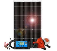 Kit Impianto Fotovoltaico Base con Pompa Acqua 12V e Regolatore di Carica