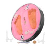 Kit Impronte Mani e Piedi per Ragazzo Ragazza, Rosa, Asciugatura Rapida | Impressioni Nitide e Dettagliate, Facile da Usare, per Celebrazioni dei Cento Giorni e Confezioni Festa Nascita