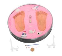 Kit Impronte Mani e Piedi per Ragazzo Ragazza Rosa, Ricordo | Asciuga senza Sbiadire, Impronte Nitide e Dettagliate, Facile da Usare, per Mamme Nuove e Celebrazioni Centouno