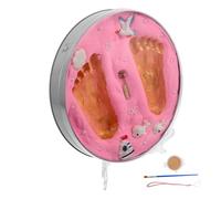 Kit Impronte Mano e Piede Ragazzo Ragazza Rosa per Ricordo Bebè | Impronte Chiare e Dettagliate, Asciuga senza Sbiadire, per Celebrazioni dei 100 Giorni
