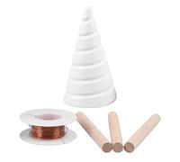 Kit in rame per elettrocoltura da giardinaggio, maschere di avvolgimento bobina Fibonacci Pali in legno Antenne per elettrocoltura giardinaggio Coltivazione di piante da giardino