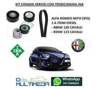 KIT INA TENDICINGHIA CINGHIA SERVIZI ALFA ROMEO MITO 1.6 JTDM DIESEL 115 120 CV