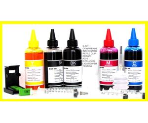 kit inchiostro compa, per ricarica cartucce HP 301, 305 , 62, 302, 303, 304 ++