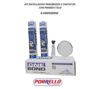 KIT INCOLLAGGIO PARABREZZA LUNOTTO VETRI 2 CARTUCCE 310ml PRIMER E FILO 6 PEZZI