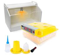KIT INCUBATRICE LAMPADA PULCINI TECA SVEZZAMENTO VASSOIO UOVA 56 da 1a56 POSTI