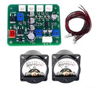 Kit indicatore di livello audio, VU Meter da 35 mm con retroilluminazione regolabile e scheda driver a doppio canale, corrente CC 500uA ± 15%, compatibile con sorgenti audio del computer del telefono