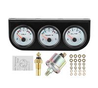 Kit indicatore triplo Indicatore volt Indicatore temperatura acqua Indicatore pressione olio, Kit indicatore triplo universale per auto Temperatura acqua + Volt + Misuratore pressione olio Strumento d