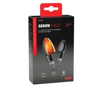 Coppia frecce nere lampa 90092 mod arrow lampadina vetro arancio nero