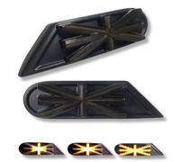 Kit Indicatori Laterali LED Union Jack Per Mini Cooper R56 R57 Griglia Nera
