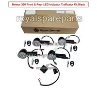 Kit Indicatori LED Anteriori E Posteriori Neri Per Meteor 350CC
