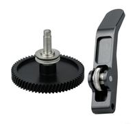 Kit ingranaggi per estrusore in acciaio temprato per Bambu Lab A1 per Mini DLC rivestito Drive Gear Maniglia in lega di alluminio Alimentatore ad alto attrito Argento Facile da installare