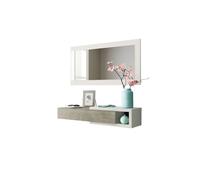 Kit ingresso 1c+specchio noon bianco/quercia