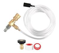 Kit iniettore idropulitrice, iniettore sintetico a valle da 3/8", attacco rapido, con ugello per sapone, tubo da 3 m per idropulitrice ad alta pressione, design a flusso regolabile, include più