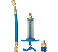 Kit iniettore olio e colorante per auto, compressore automatico a spinta manuale con attacco rapido 1/4 connettore SAE, adattatore accoppiatore rapido lato basso 1/4 riempitivo, universale per la
