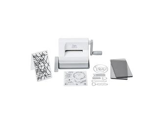 Kit iniziale Sizzix Sidekick, mini fustellatrice manuale, bianco e grigio