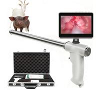 Kit Inseminazione Artificiale Visiva per Animali - Pistola Veterinaria con Endoscopio per Cani,Pecore e Maiali,Dispositivo Completo con Schermo Girevole e Fotocamera HD