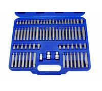 KIT INSERTI 75 PEZZI TORX RIBE ESAGONALI XZN ACCIAIO MILLE RIGHE CRV BUSSOLE 1/2