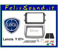 Kit Installazione 2 Din + Mascherina Argento Lancia Y 07>