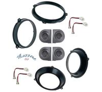 KIT INSTALLAZIONE 4 SUPPORTI E CONNETTORI CASSE PANDA 03-12 +4 GRIGLIE TWEETER