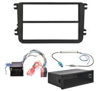 Kit Installazione Autoradio 1DIN Cavo ISO+FAKRA Mascherina per VW CADDY Cassone