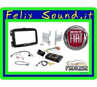 Kit installazione Autoradio 2 din + Comandi al Volante per Fiat 500L dal 2012>2017