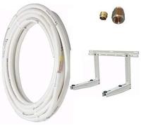 Kit installazione climatizzatore mono - 3 mt rame 1/4'' e 3/8'' con staffa a par