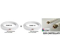 KIT INSTALLAZIONE CONDIZIONATORE 2 MT RAME 1/4 3/8 CARTELLE DA 7000 A 12000 BTU