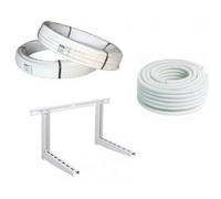KIT INSTALLAZIONE CONDIZIONATORE MONOSPLIT 7000-9000-12000 : 20 Metri tubo rame da 1/4, da 3/8, guaina e staffa