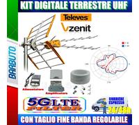 KIT INSTALLAZIONE DIGITALE TERRESTRE ANTENNA COMBO TELEVES VZENIT LTE, 149302