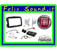 KIT INSTALLAZIONE DUE DIN + RECUPERO COMANDI AL VOLANTE E REGOLAZIONI Fiat 500L