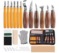 Kit Intaglio Legno, Strumenti per Intaglio del Legno, Intaglio Legno con 12 Coltelli da Intaglio per Principianti, Per La Lavorazione Del Legno Fai Da Te Per Principianti E Scultori