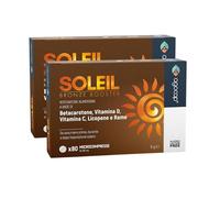 KIT Integratore abbronzante abbronzatura con beta carotene licopene 80cpr SOLEIL