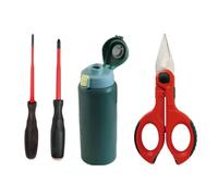 Kit Intercable 1 forbice spella e tranciacavi 2 giraviti Slim e borraccia AO2601