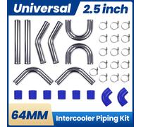 Kit Intercooler 2.5" Universale Turbo Montaggio Anteriore Kit Tubi Rigidi