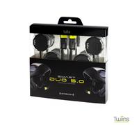 KIT Interfono Casco Moto Auricolari Bluetooth Twiins HF3+HF2 Pilota - Passeggero