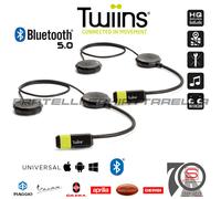 Twiins Interfono per casco SMART DUO INTERCOM 5.0 Bluetooth 5.0 Kit Pilota/Passeggero