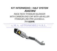 Kit intermedio racing titanio: Term. Race-Tech+Racc. ø60mm. Kawasaki ZX-10R 2018