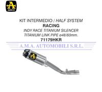Kit intermedio racing titanio-Terminale Indy Race+Racc.ø60mm. Yamaha YZF R1 2020