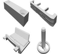 Kit Interno Paraurti per Pro-Line Chevy K-10 SCX24 Stampato 3D Parts