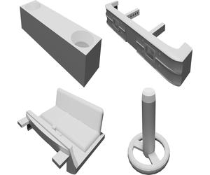 Kit Interno Paraurti per Pro-Line Chevy K-10 SCX24 Stampato 3D Parts