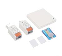 Kit interruttore della luce wireless remoto con pannello a parete 86 e ricevitore relè 16A, progettato per uso interno a lungo raggio e supporto utente multiplo (1 interruttore 2 ricevitore)