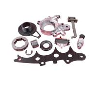 Kit interruttore di arresto leva starter ruota dentata for pompa olio, ingranaggio a vite senza fine, paraurti for motosega Hus 362 365 371 372