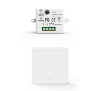 Kit Interruttore Luce Smart WiFi - Ricevitore + Interruttore Wireless, Controllo Remoto Intelligente compatibile con App Tuya e Google Home/Alexa (1 Ricevitore e 1 Interruttore (1 Tasto))